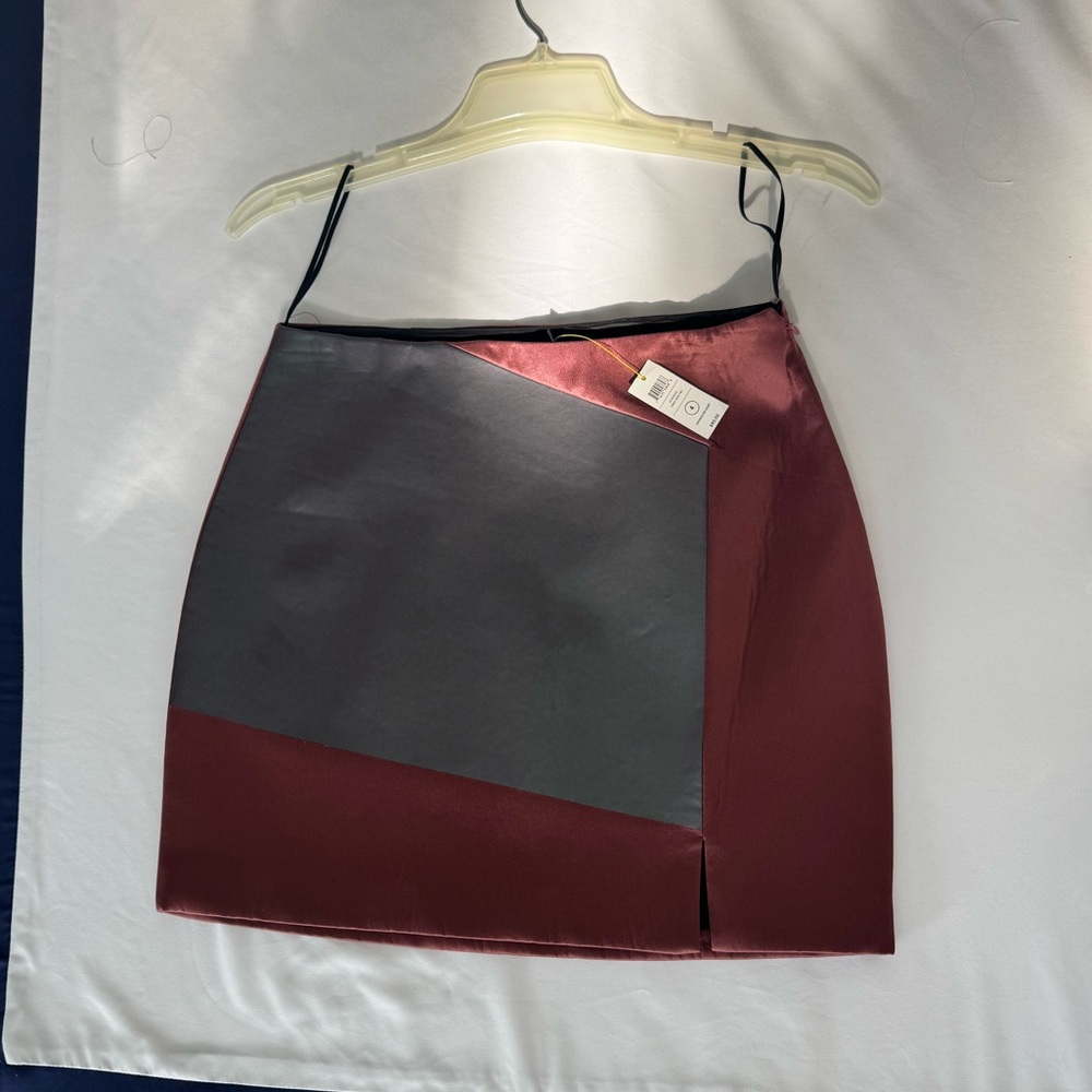 Kate Spade Burgundy and Gray Women's Mini Skirt (never worn)